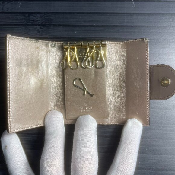 Gucci Mirco-Guccisima Patent Leather Card/Key Holder + Box - Picture 3 of 4